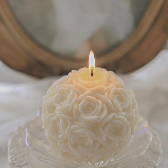 3 stuks rozenbol, siliconen vormen, kaarsen, 3D rozen, bloem, kaarsgietvormen, doe-het-zelf bloem, siliconen vorm, kaarsgietvormen voor geurkaarsen, Valentijnsdag, decoratieve ornamenten — afbeelding 5