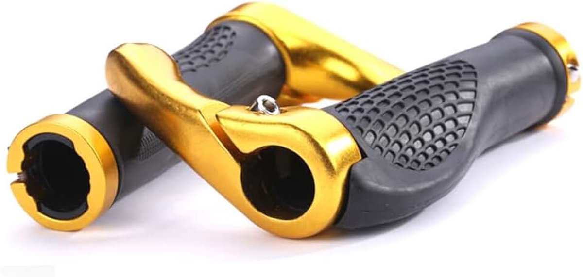 fietsgrepen, 22 mm, met aluminium dubbel lock-on-design, universele fietsstuurgrepen voor MTB-mountainbike, elektrische fiets, BMX, vouwfiets enz. (geld)