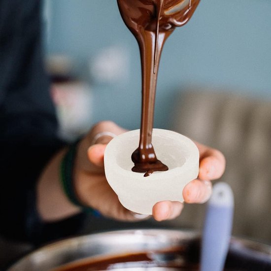 5 stuks kaars maken mal, 3D ijs bal en chocolade kaars mallen, 3D fruit siliconen fondant schimmel voor doe-het-zelf wax kaars, zeep, taart cupcake topper decoratie — afbeelding 3