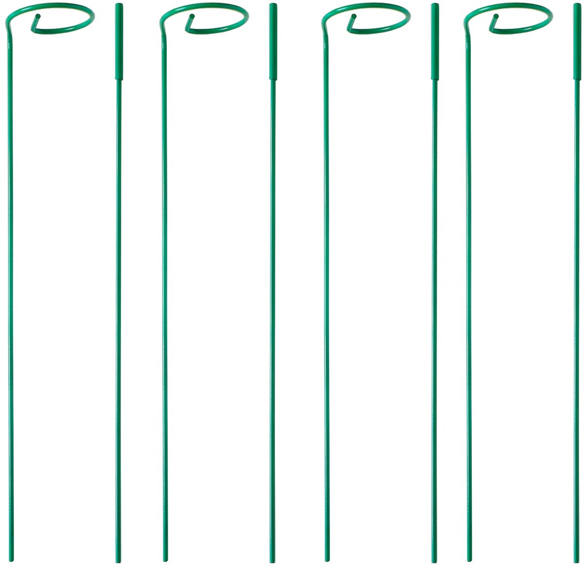 Plantenstaken Set van 4 - Plantensteunpalen voor Buitenplanten en Tuinbloemen - 16 of 32 Inch
