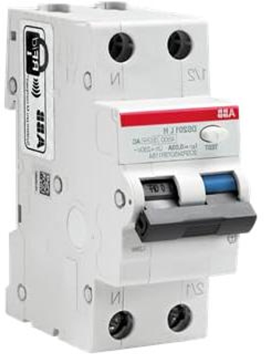 Differentiële schakelaar - Hoogte-zekering Stroomonderbreker - Veiligheid installeren - Type AC C40 - 2 Modules - Grijs
