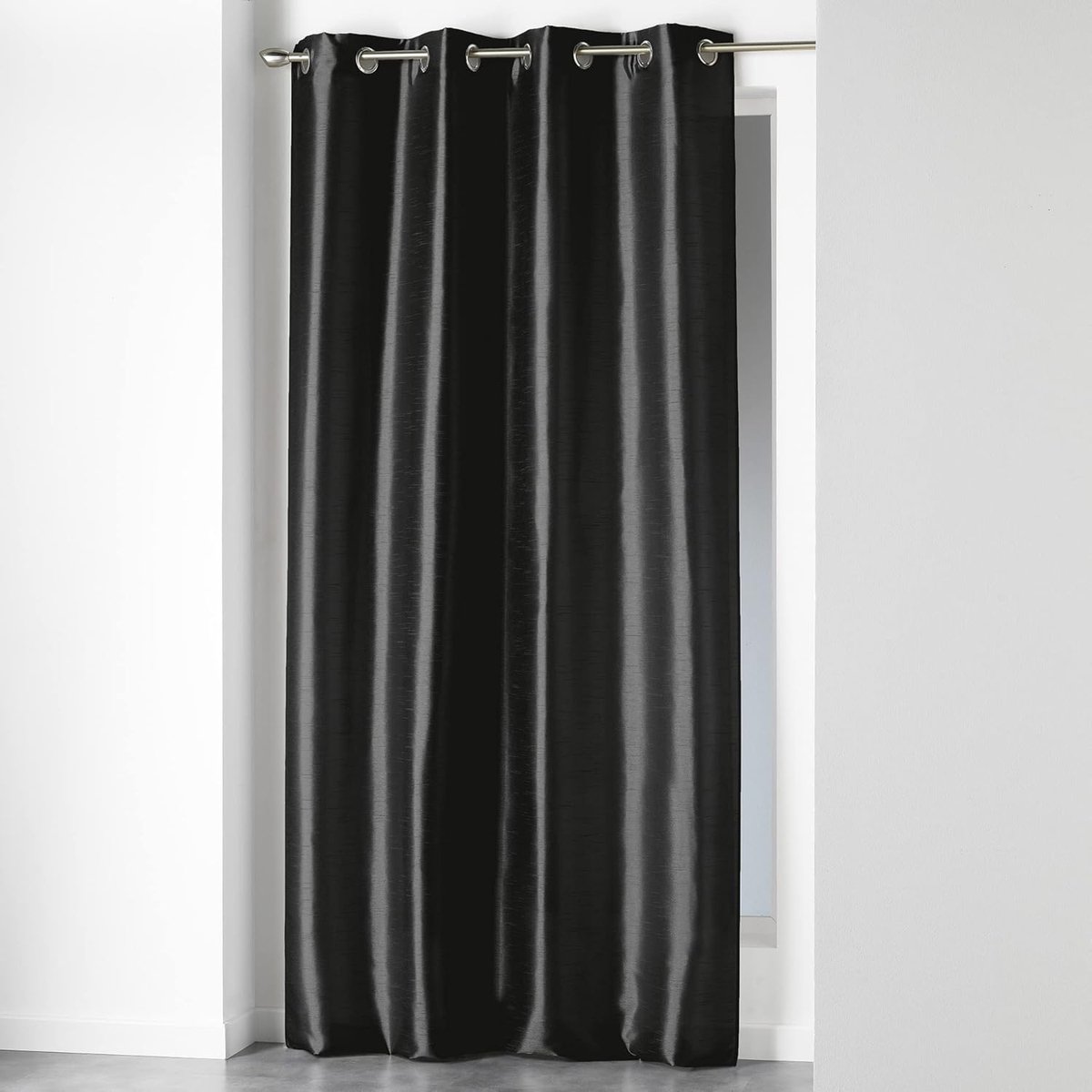 douceur d'intérieur, Shana gordijn met ogen, 140 x 240 cm, zwart