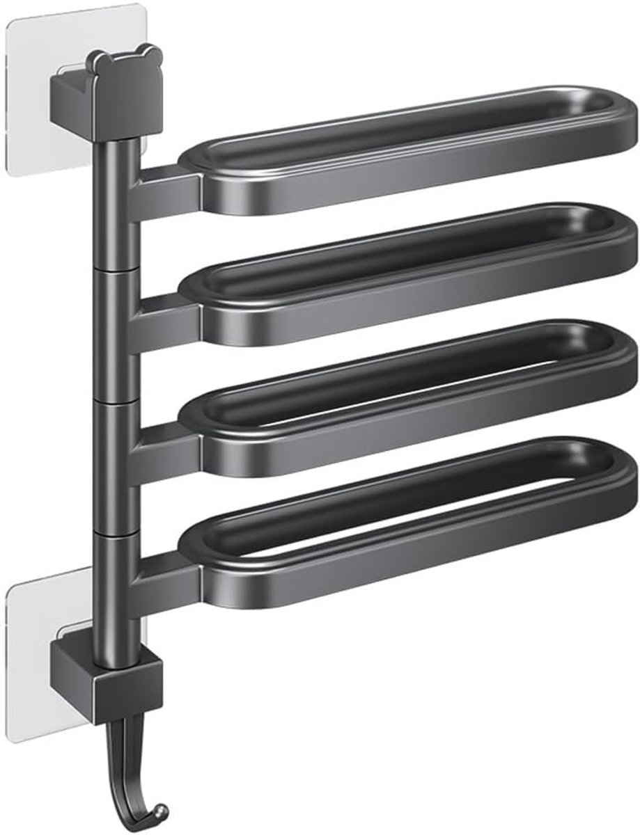 handdoekhouder zelfklevende handdoekhouder wandmontage 4-laags handdoekenrek handdoekhouder draaibare staven multifunctioneel schoenenrek voor badkamer keuken kantoor toilet