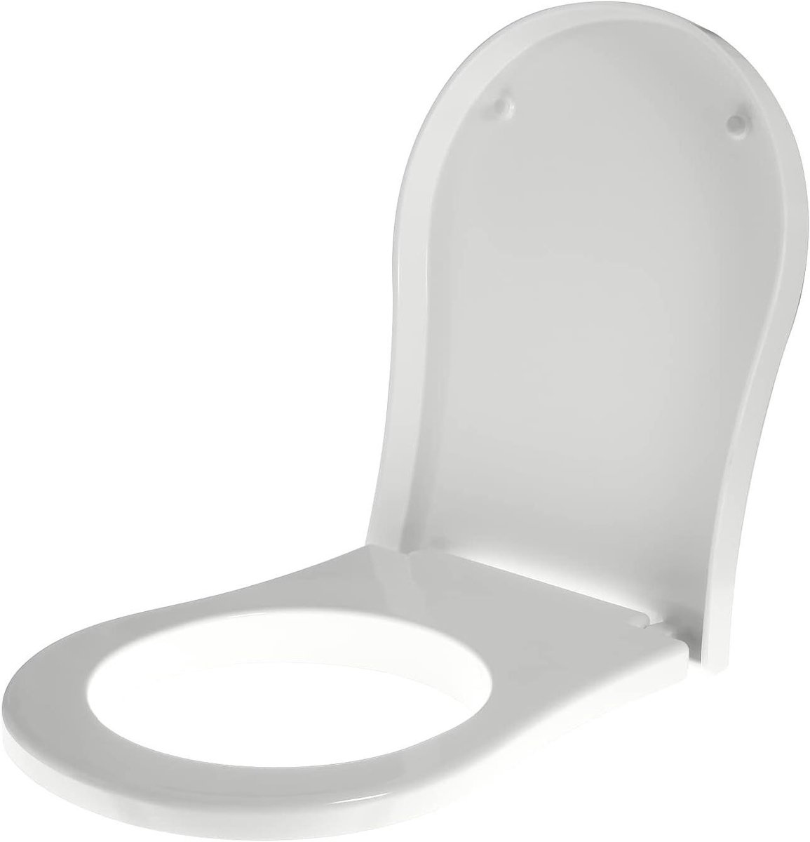 Toiletbril - Zitting Deksel - Badkamer Vernieuwen - Roestvrij Staal - Normale Sluiting - Wit