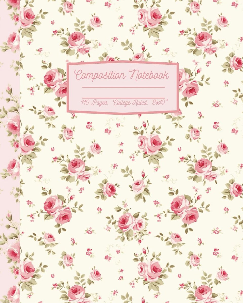 Coquette Composition Notebook: Yellow Shabby Chic Floral Aesthetic College Rule Lined Journal; 8x10" - ShopVlot