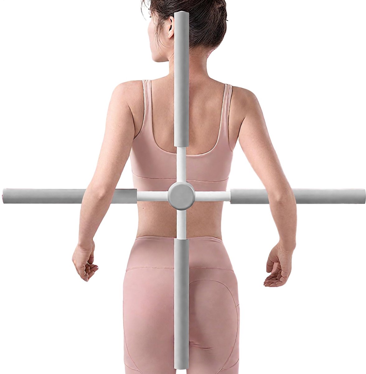 Famanu – Yogastang voor houdingscorrectie, rugstrekker en spiertraining, ideale yogastick voor het verbeteren van houding en ondersteuning van rug en nek