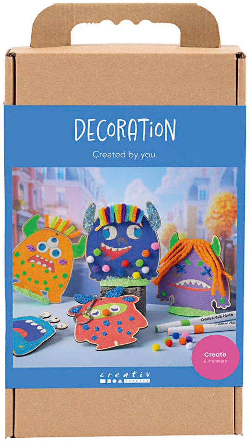 Creativ Company knutselset monsters kleurrijk decoratieplezier kinderen.