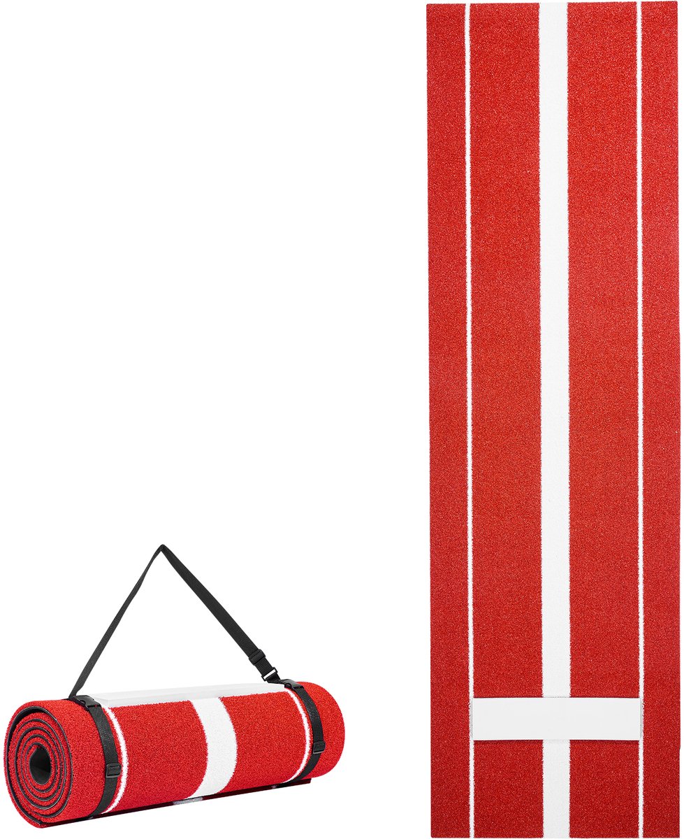 Honkbal en Softbal Trainingsmat Rood 305x92 cm voor Slagtraining