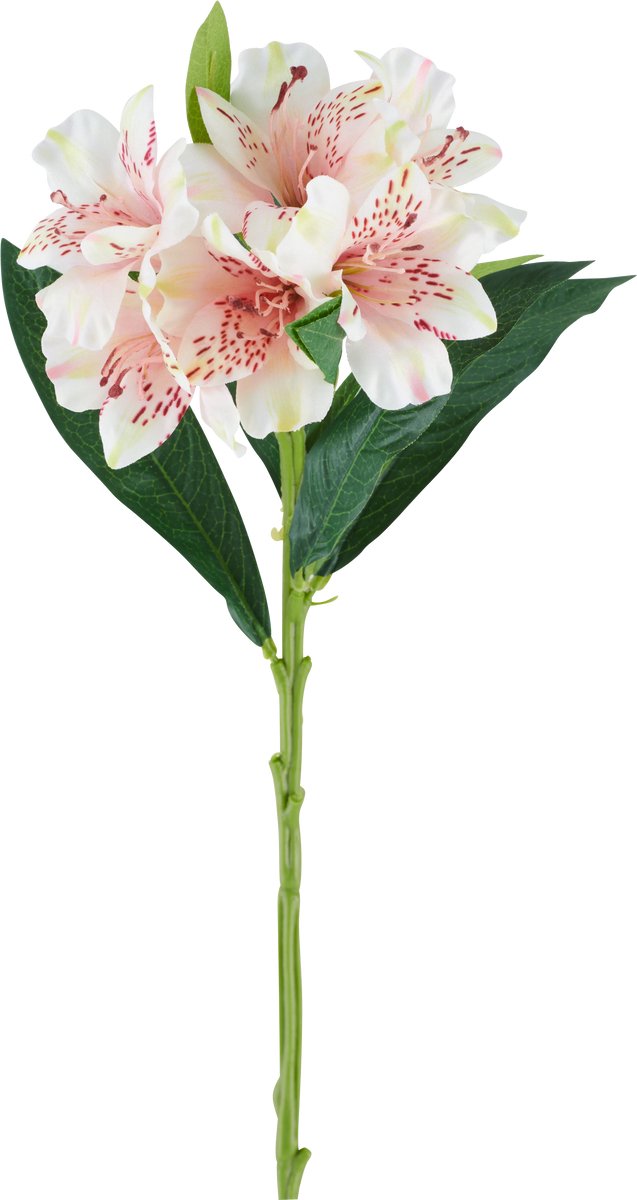Easyplants | Kunstbloem Alstroemeria 74 cm licht roze | Zijde | Nepbloemen | roze | Onderhoudsvrij | Kant-en-klaar