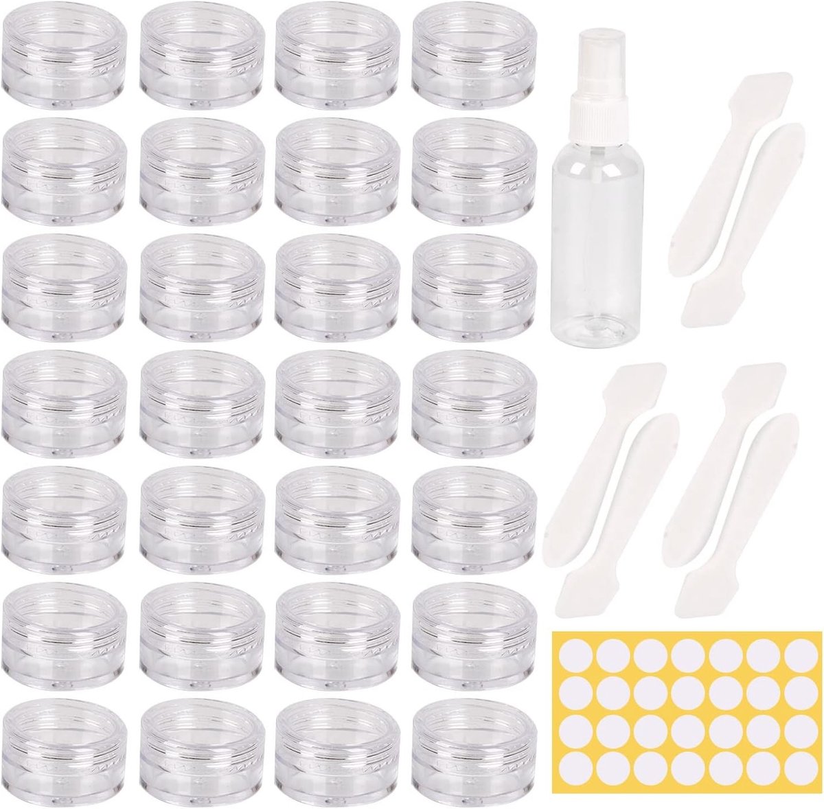 70 Stuks 5ml Transparante Mini Jars voor Cosmetica, Lege Potjes voor Lipbalsem, Crème en Reizen, Ideaal voor Opslag en Organisatie