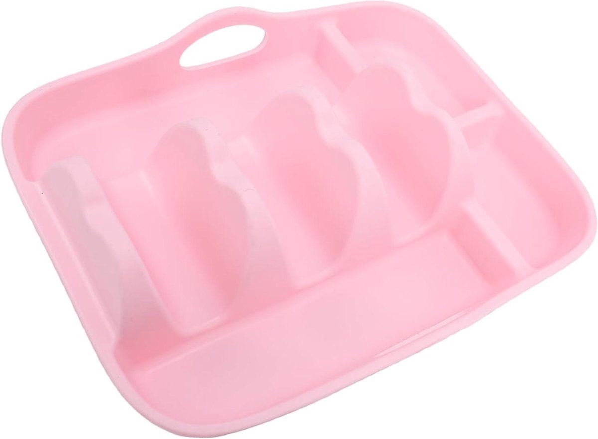 Taco Houder - Tortilla Serveerschaal - Maaltijden Serveren - Duurzaam Siliconen Materiaal - 25.5x21x4.5cm - Roze