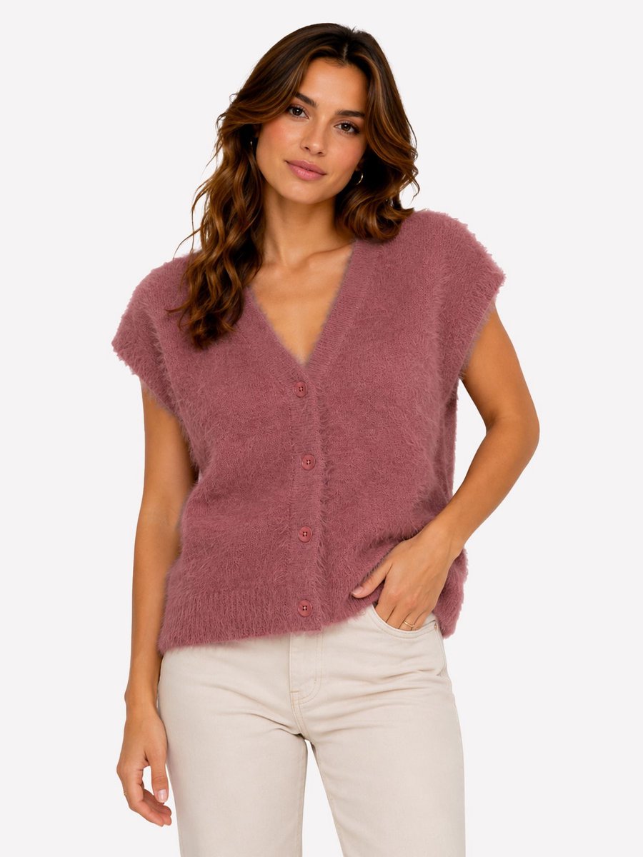Sleeveless fuzzy