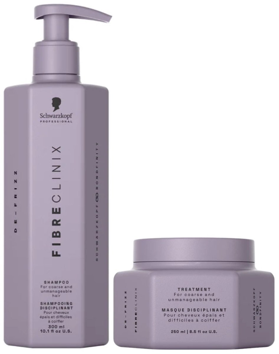 Fibre Clinix - De-Frizz Treatment Set - 300+250ml