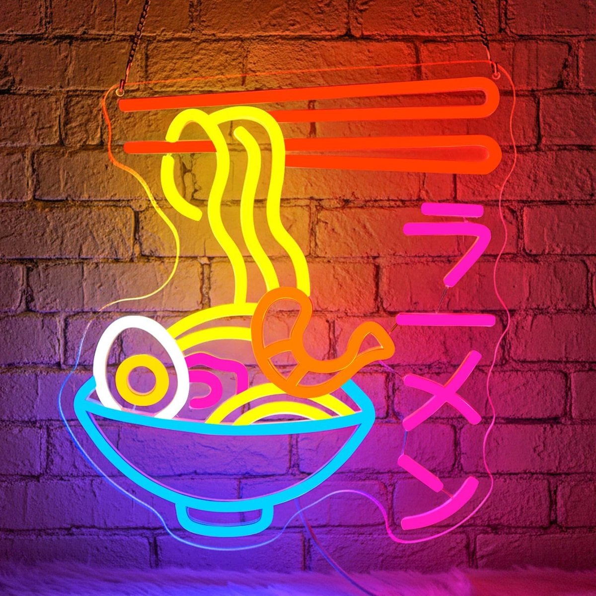 Ramen Neonbord - Ramen - 11,8 x 13,4 inch - LED Neonlicht van Acryl - Voor Keuken en Restaurant