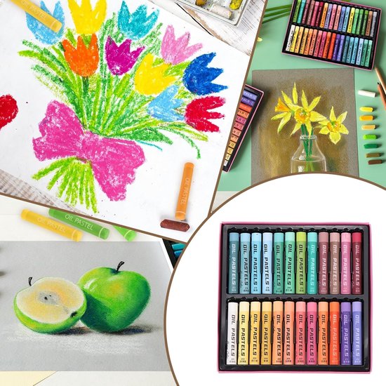 Oliepastelkrijt set - Zachte krijtjes - Kunst projecten - Gemakkelijk te mengen - 16 pakjes - Aardegeel — afbeelding 3