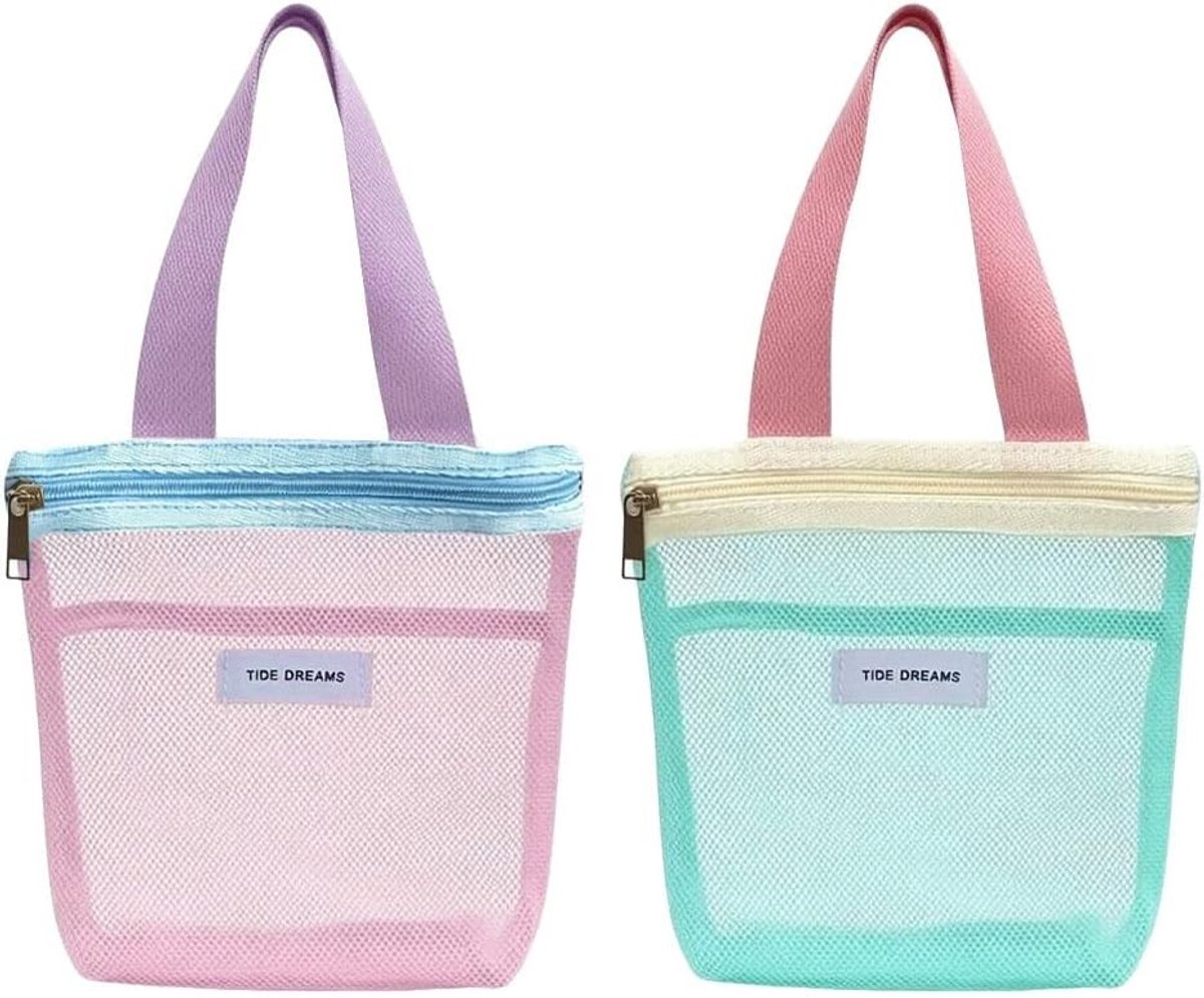 Douchetas - Blauw - Draagbare Mesh Douchemand - Voor Douche, Sportschool en Strand