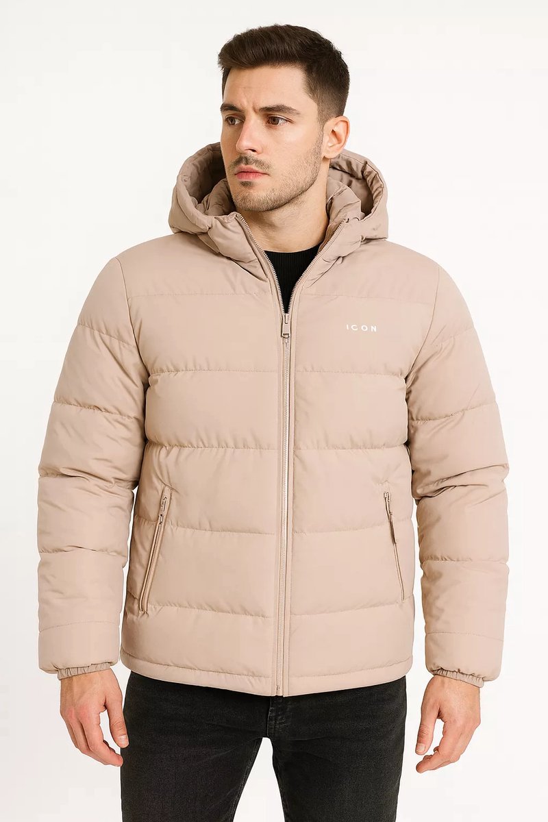 Winterjas Heren - ICON - Steekzakken - Beige