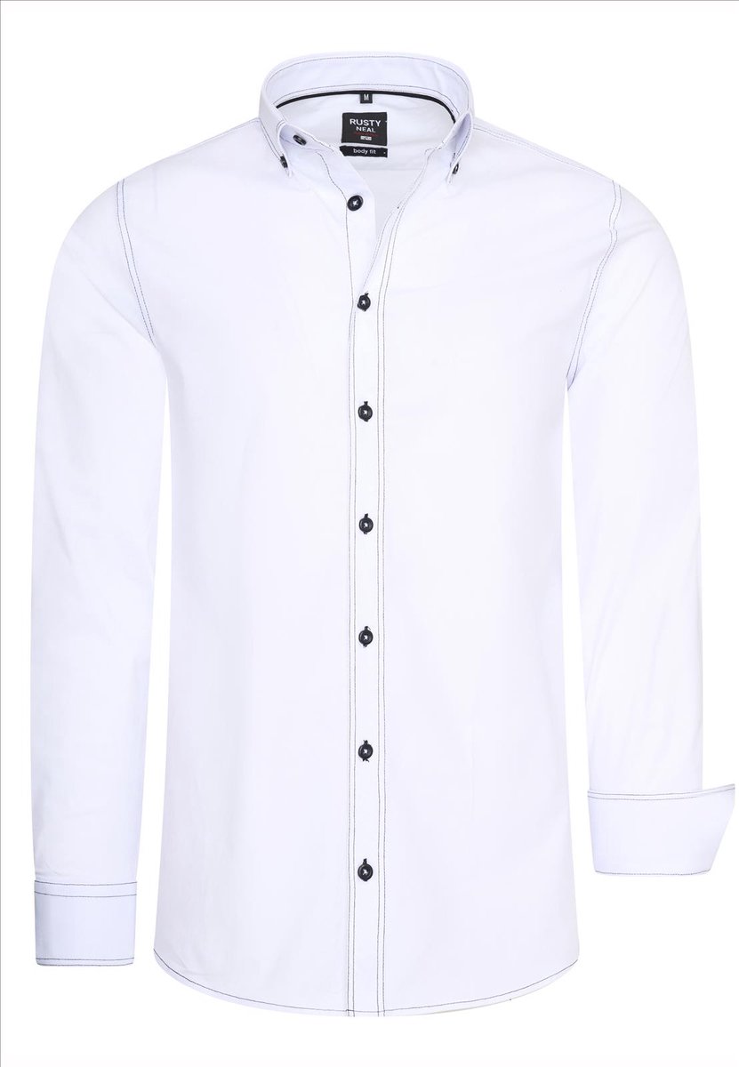 Italian Style - Heren Overhemd - Wit - Casual - Style-Italy