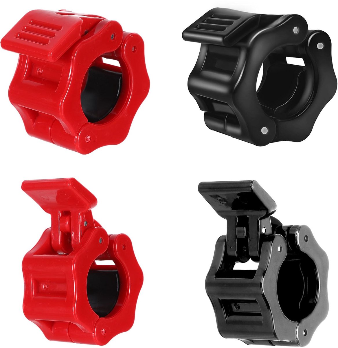 Hauojaus 4 stuks haltersluitingen, 30 mm, haltersluiting, lange halterklemmen, snelsluiting, lange halterclips - ShopVlot