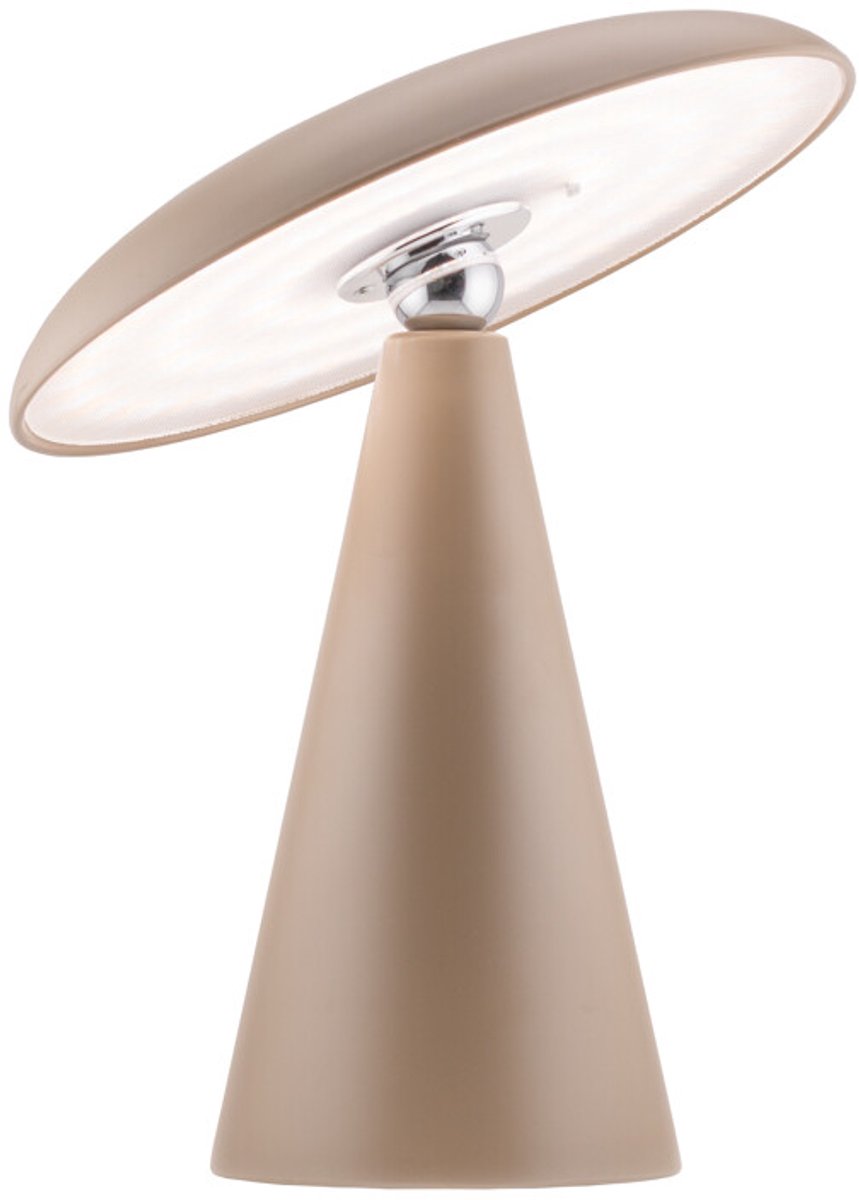 Bureaulamp Mush LED op accu mat taupe