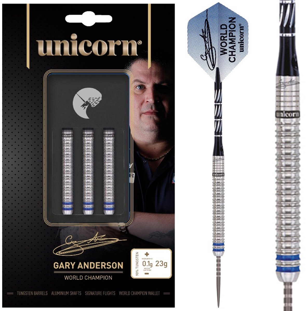 Unicorn Gary Anderson W.C. Phase 3 90% - Dartpijlen