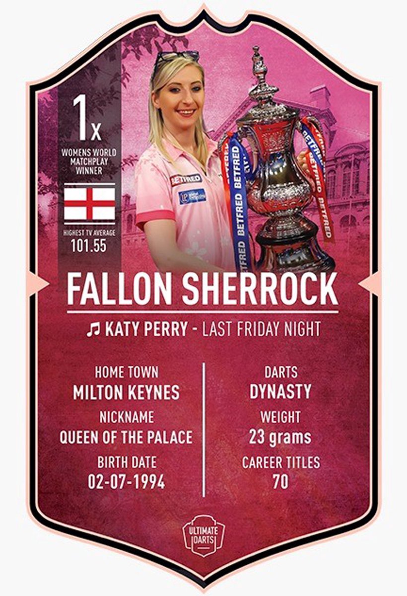 Ultimate Card Fallon Sherrock Darts 37x25cm