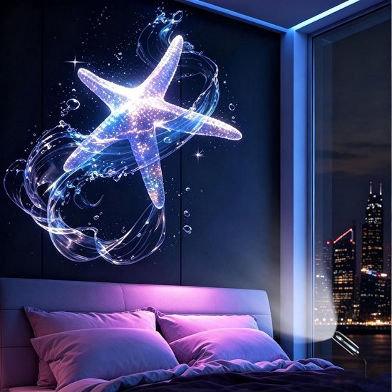KZQ Nachtlamp-projector — 360° verstelbare mini-projectielamp (inclusief 3 projectiefilms, USB-voeding) — Geschikt voor kinderkamers, plafonds en feestjes – Zwart van KZQ — afbeelding 3
