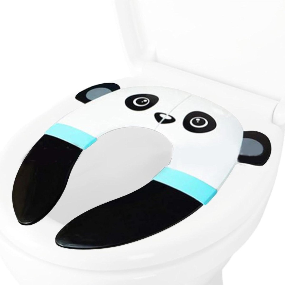 Toiletstoel - Zindelijkheidstraining - Onderweg - Opvouwbaar ontwerp - 19 x 16 cm - Zwart en wit