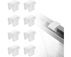 Klemdragers voor Jaloezieën - Wit - 3 x 2 cm - Kunststof - Voor Houten, Kunststof of Aluminium Kiepramen