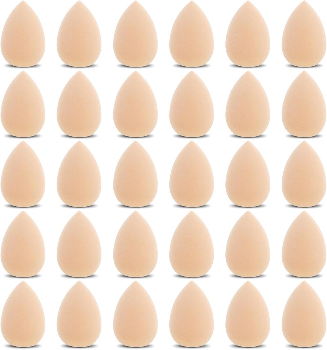 30 Stuks Mini Makeup Sponzen voor Foundation, Poeder en Crème - Perfect voor Cosmetica en Make-up Reparaties