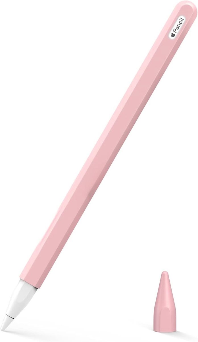 Zachte Roze Siliconen Etui voor Apple Pencil 2e Generatie en Pro, Ideaal voor Bescherming en Opslag