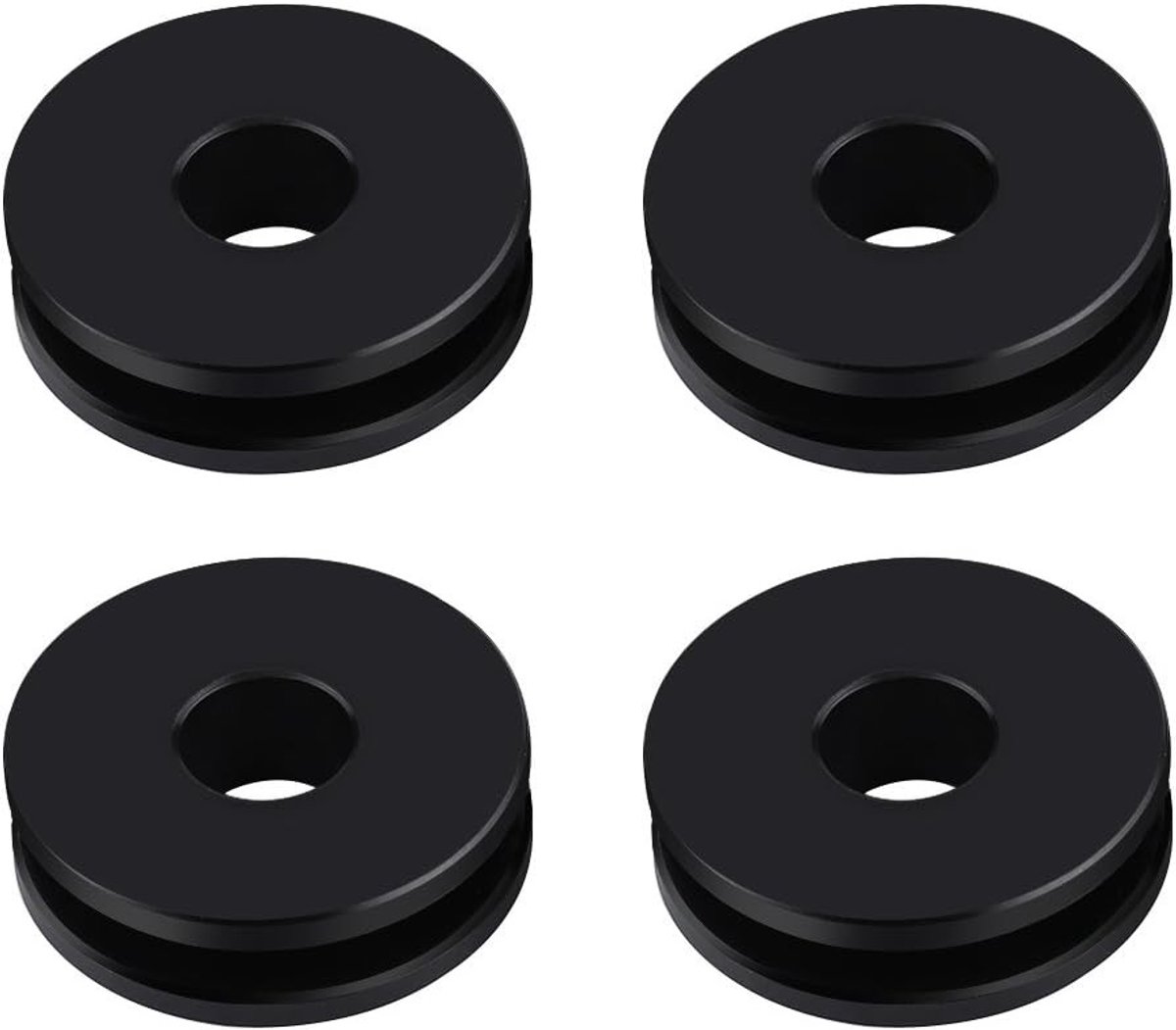 Windscreen Feeder Hoses Set van 4, POM Afneembare Voorruitgids voor Auto's (Zwart) - Perfect voor Onderhoud en Vervanging
