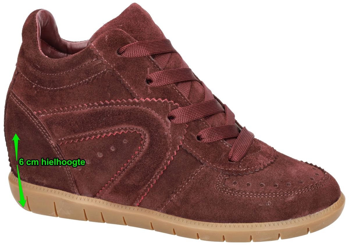 Softwaves -Dames - bordeaux - sneakers - maat 38