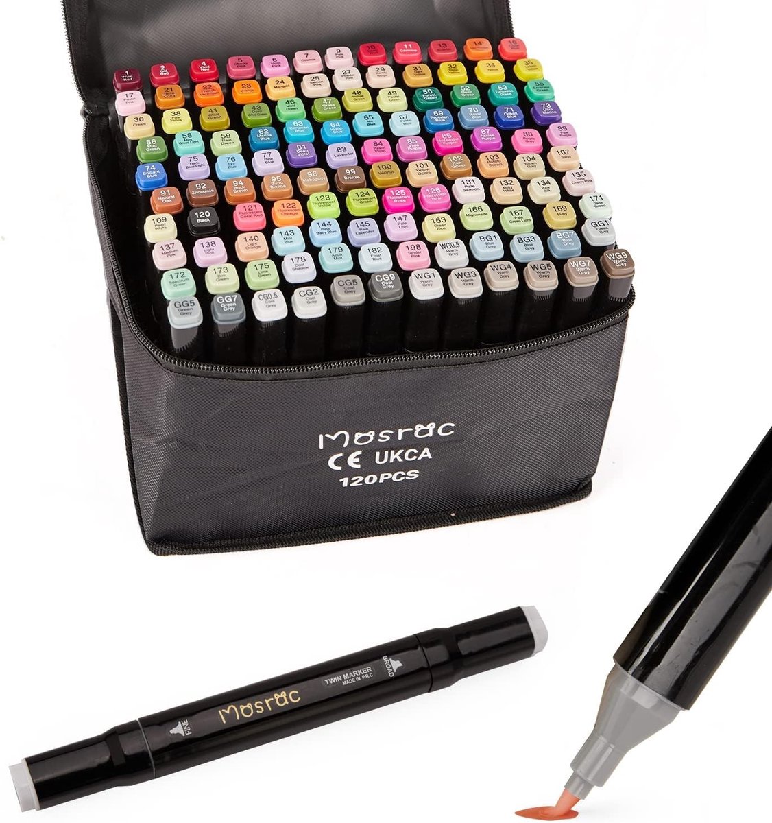 Alcohol Brush Markers - Multicolor - Dubbele Punt - Sneldrogend - Voor Schetsen en Illustratie