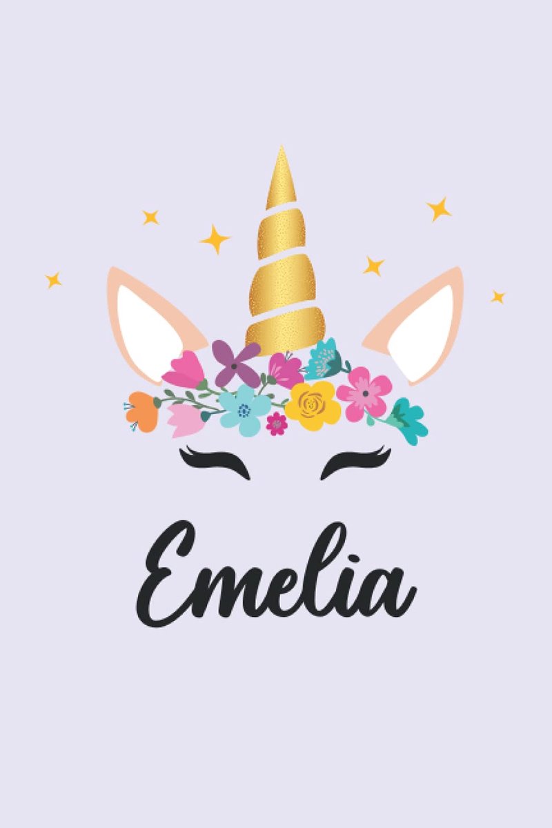 Emelia: Personalized Name Notebook - Wide Ruled Paper Notebook Journal - For Teens Kids Students Girls - ShopVlot