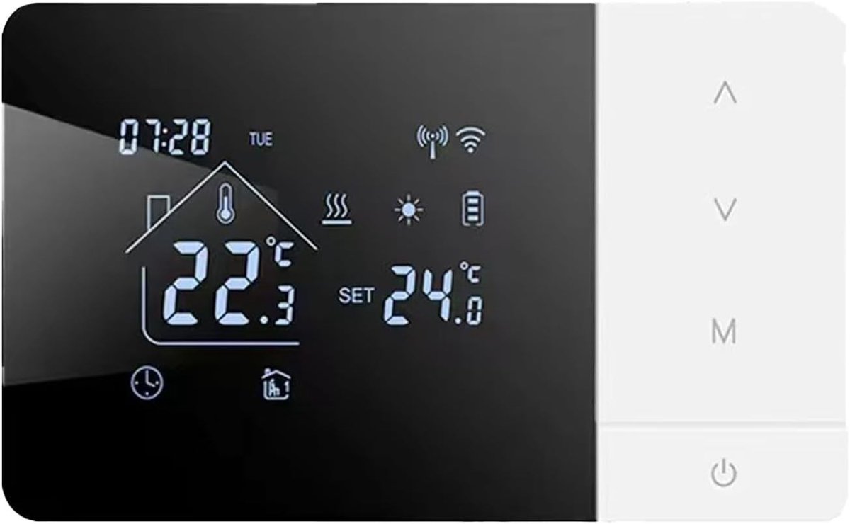 Wifi-thermostaat - Wit - Programmeerbare Kamerthermostaat voor Gasketels - Voor Thuisgebruik