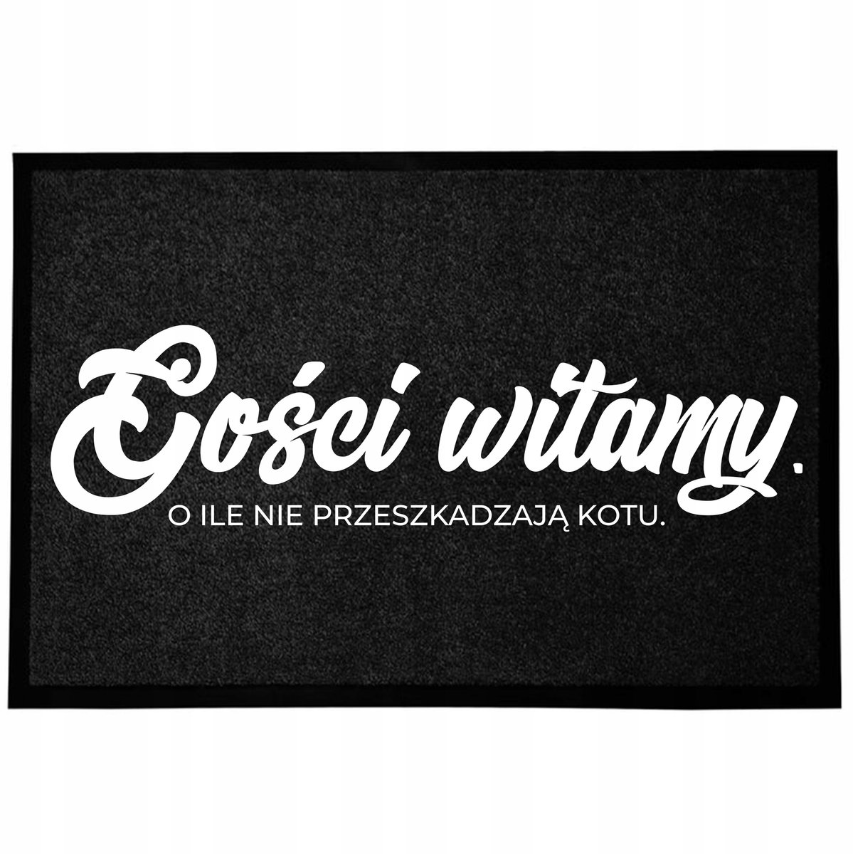 Merkloze Deurmat 40x60cm Zwart - Antislip & Grappige Opdruk