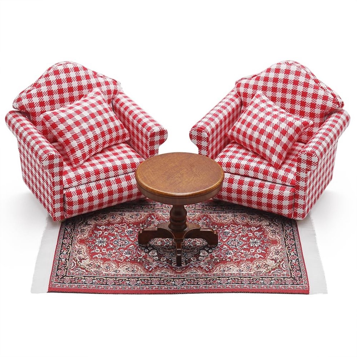 Miniatuur Meubel Set - 1/12 Schaal Bruin