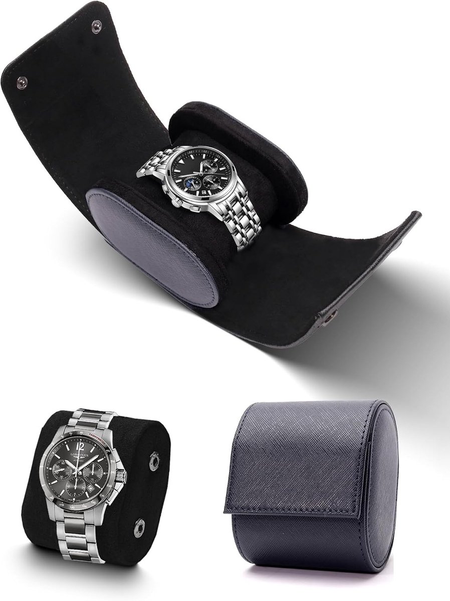 Elegante Reistas voor Horloges voor Mannen, Opbergdoos met Verwijderbare Kussen, Perfect voor Reizen en Organisatie van Horloges en Sieraden