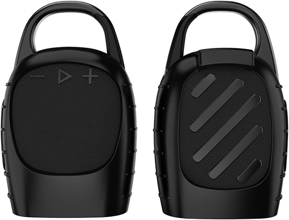 Duurzame en krasbestendige silicone hoes voor draagbare Bluetooth luidsprekers, geschikt voor JBL Clip 5, beschermt tegen stoten en vuil (Zwart)