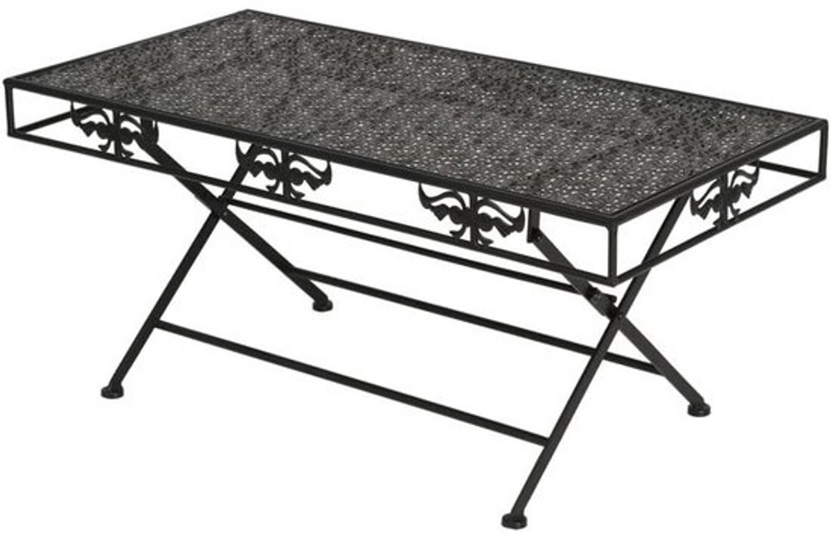 Inklapbare tafel - Klaptafel bank - Ontspannen wonen - Antieke look - 100 x 50 x 45 cm - Zwart