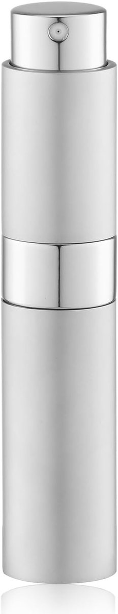 Vulbare Parfumatomizer 10ml, Reusable Parfumfles voor Reizen, Handtas en Kantoor, Draagbare Sprayfles, 1 Stuk Zilver