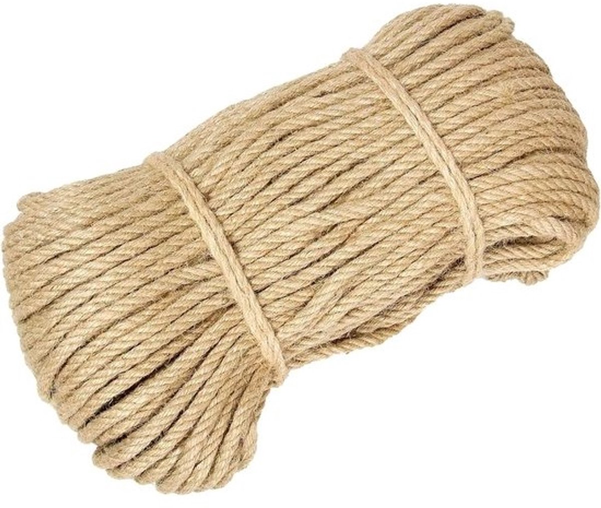 Sisal Touw - Natuurlijk Touw - Krabpaal Bekleden - Meerstrengs Gevlochten - 8 mm x 100 m - Natuurlijk