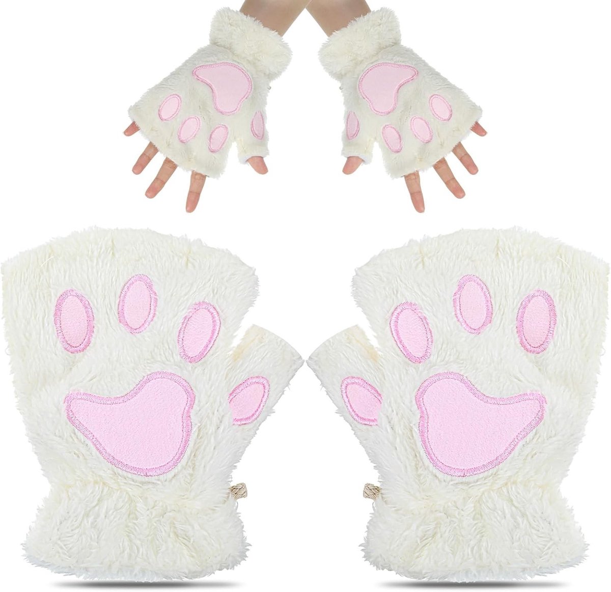 Vingerloze Handschoenen met Berenpoot Ontwerp voor Cosplay en Feestkleding, Schattige Accessoire voor Dierenliefhebbers