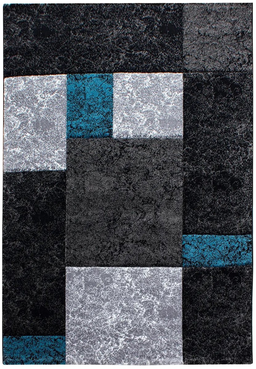 Dutch XXL Modern Vloerkleed | Tapijt | Hawaii | Tegels | Turquoise | 80x150 cm