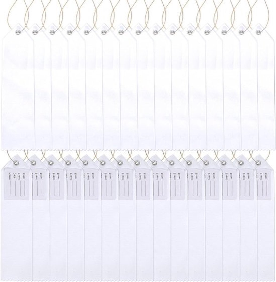Awardlinten Blanco - Medaillelinten Deelname - Prijzen Uitreiken - Zelf Te Personaliseren - 20 x 5 cm - Wit