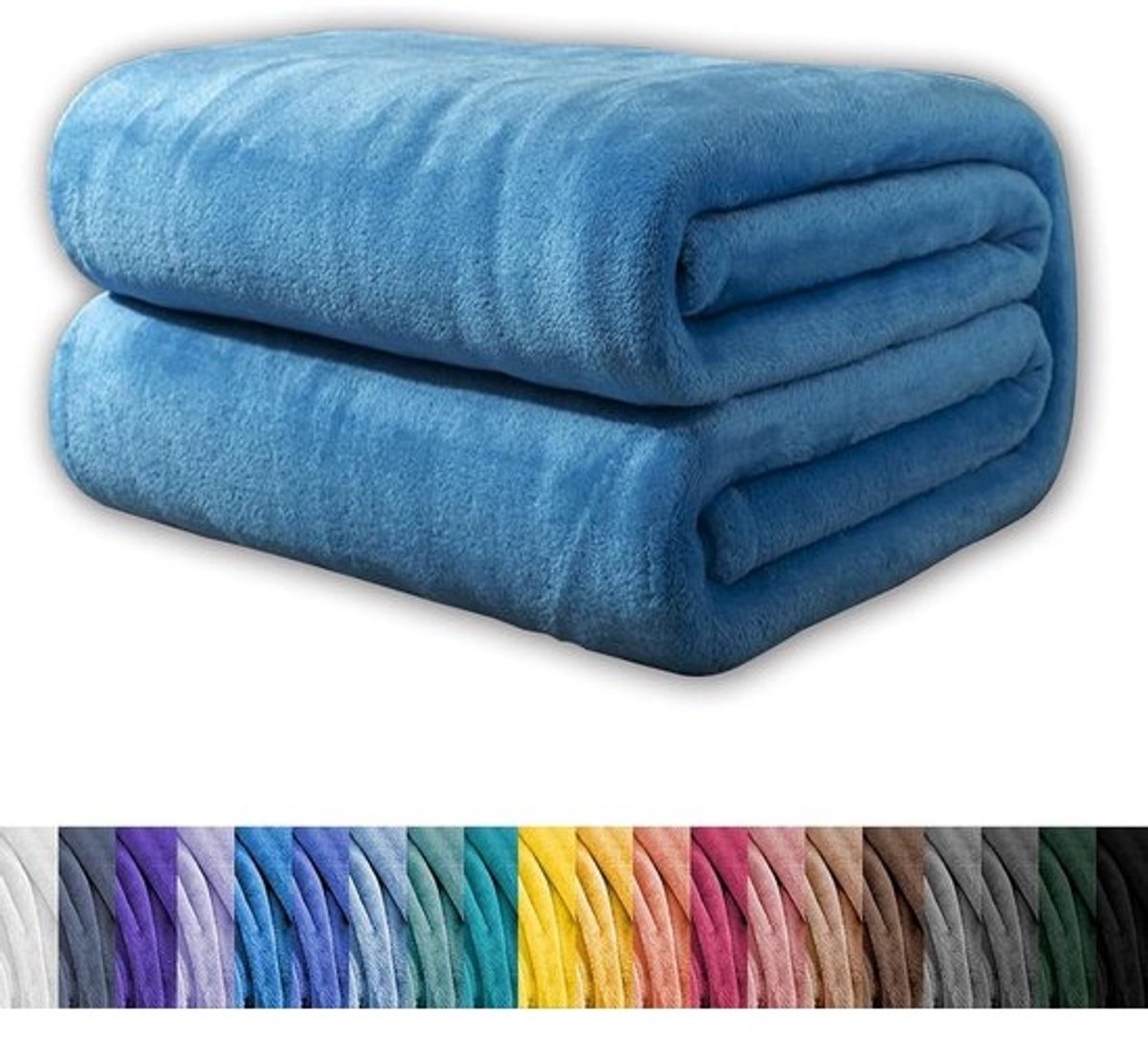 Fleecedeken Speciale Editie - Pluche Deken - Ontspanning en Comfort - Extra Dik Isolatie - 180 x 180 cm - Hemelsblauw