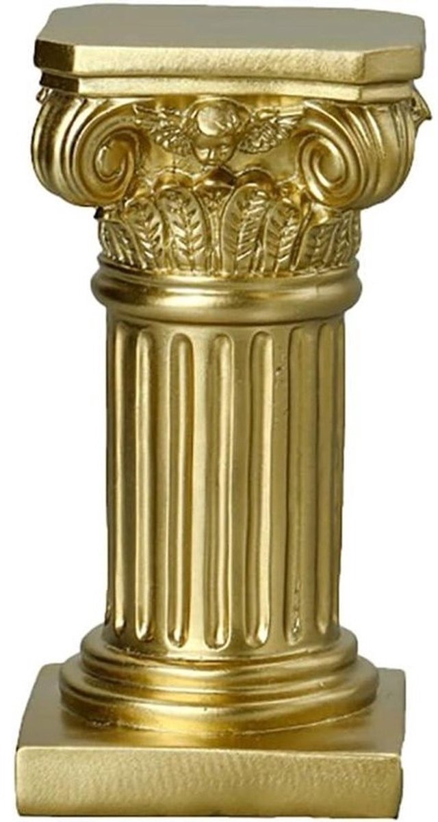 Romeinse Zuil Decoratie - Hars Sculptuur Standbeeld - Woonkamer Inrichting - Elegant Ontwerp - 9.5 x 9.5 x 19.5 cm