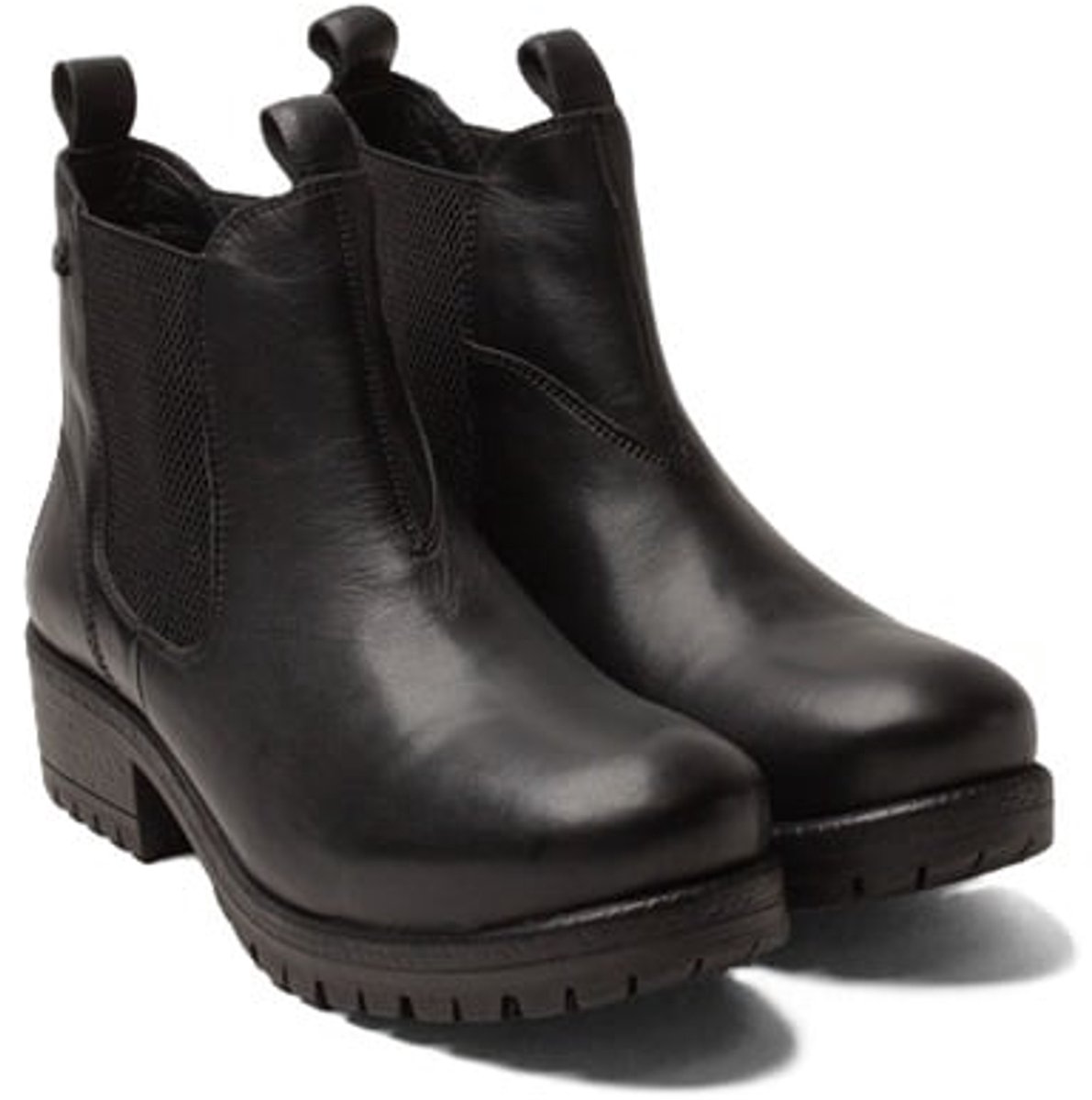 Lazamani dames chelsea boots zwart leer