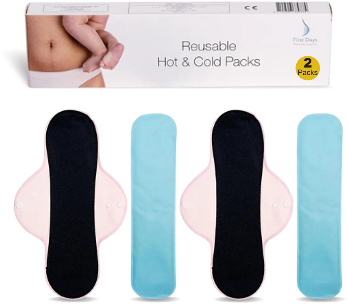 Herbruikbare Warmte- en Koude Packs - 2 Stuks voor Postpartum Herstel